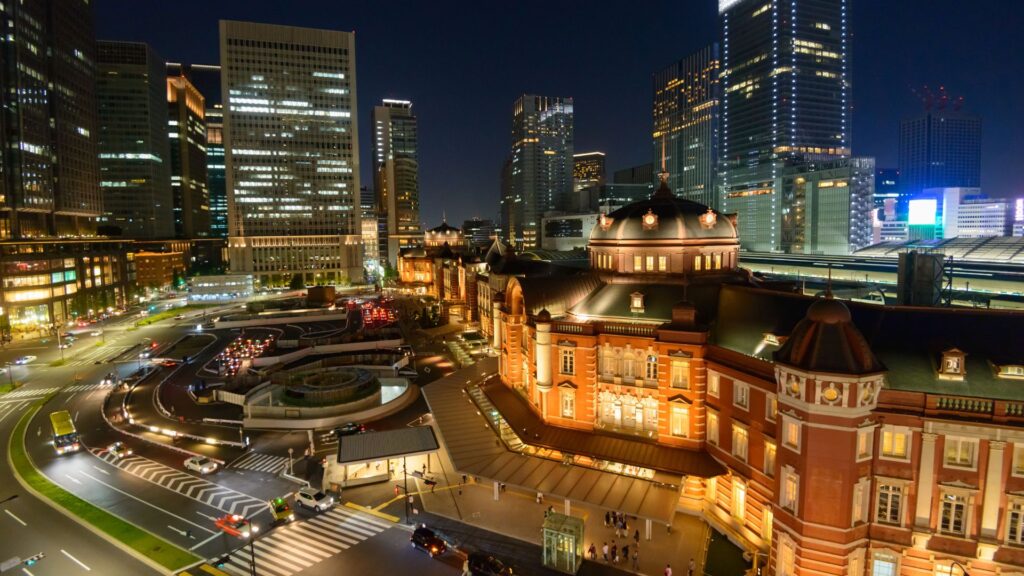 東京駅の夜景