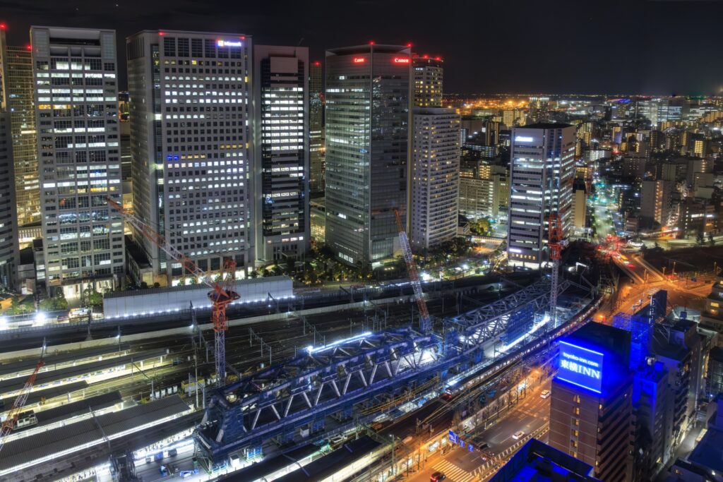 品川駅の夜景